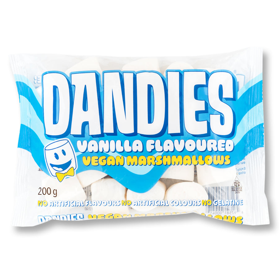Dandies Vegan Vanilla  Marshmallows. Regular 200g