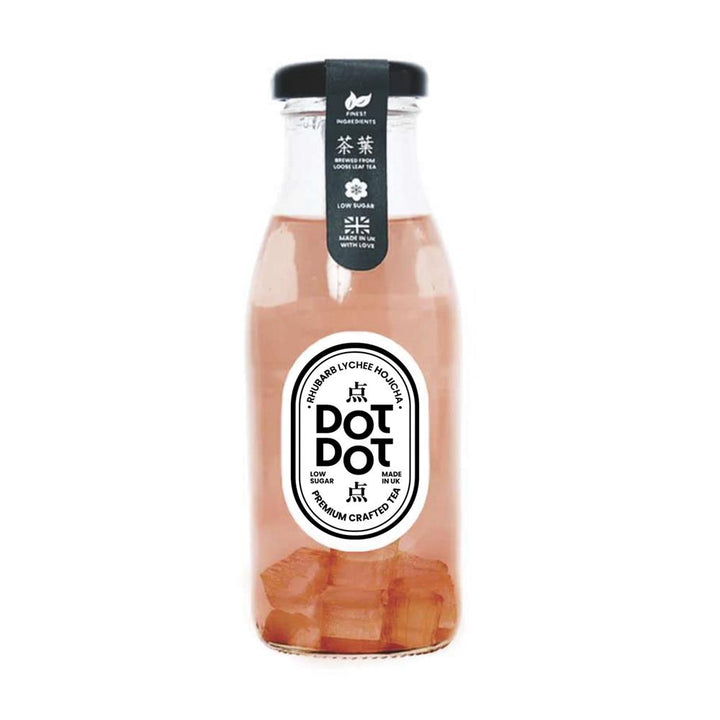 Dot Dot Bubble Tea Rhubarb Lychee Hojicha & Aloe 250ml