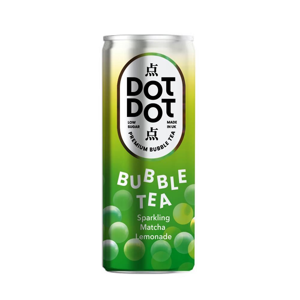 Dot Dot Bubble Tea Sparkling Matcha Lemonade Can 250ml