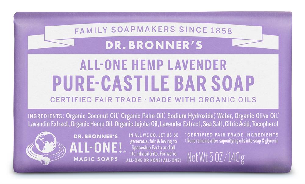 Dr Bronner's All One Magic Organic  Lavender Soap Bar 140g