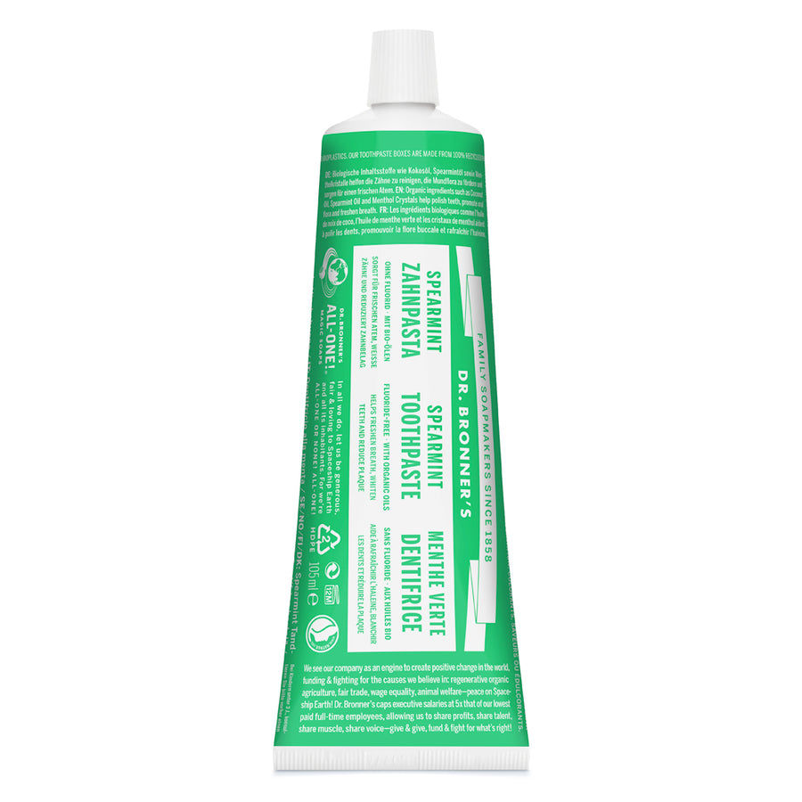 Floride Free Organic Spearmint Toothpaste 105ml