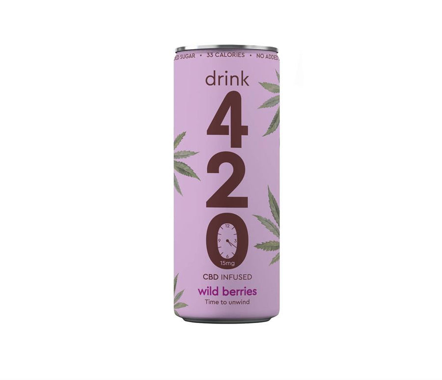 CBD infused sparkling Wild Berries 250ml Slimline Can