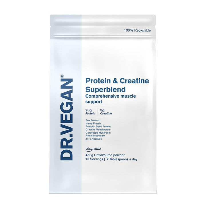 Protein & Creatine Superblend. Unflavoured. 450g.