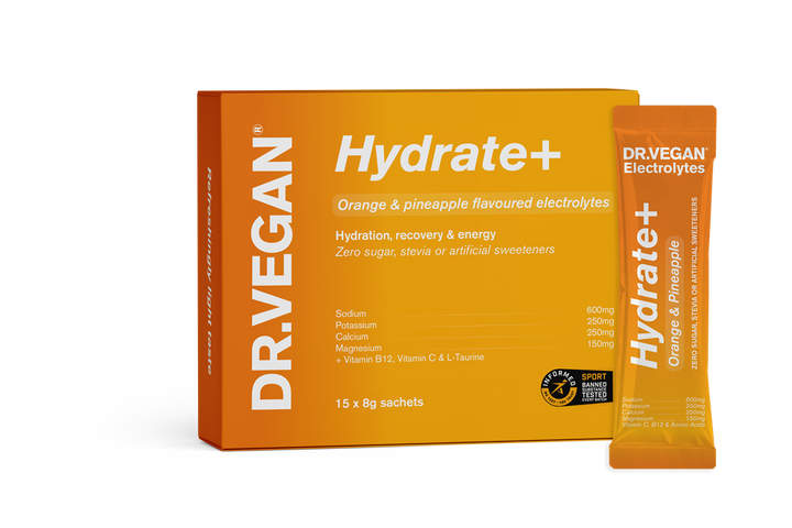 Hydrate+ Orange & Pineapple Electrolytes. 15 sachets