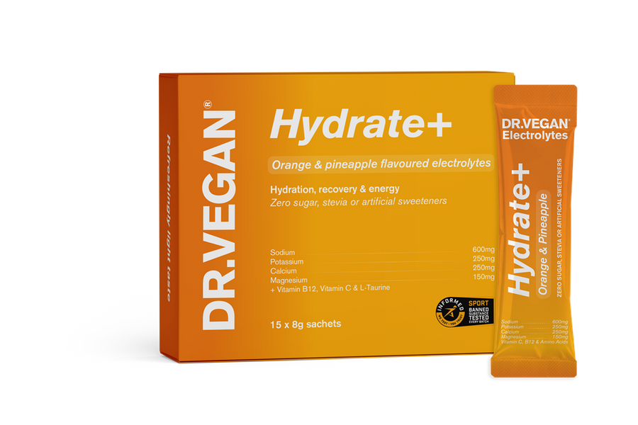 Hydrate+ Orange & Pineapple Electrolytes. 15 sachets