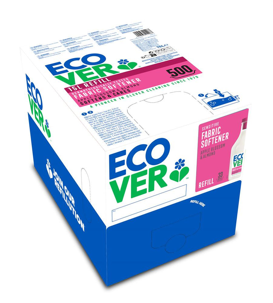 Ecover Apple Blossom & Almond Fabric Softener Refill 15L