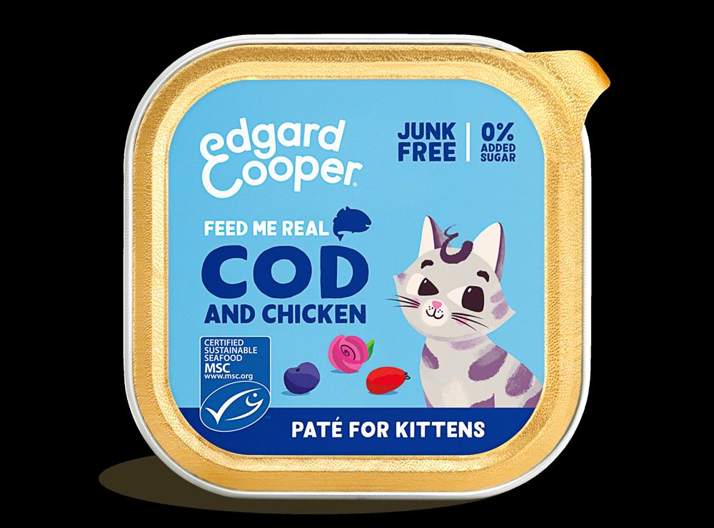 Edgard & Cooper Cat Wet Food - Kitten Pate - Cod & Chicken 85g
