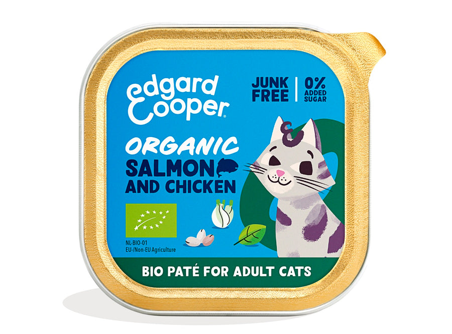 Edgard & Cooper Organic Salmon and Chicken Pate for Adult Cats