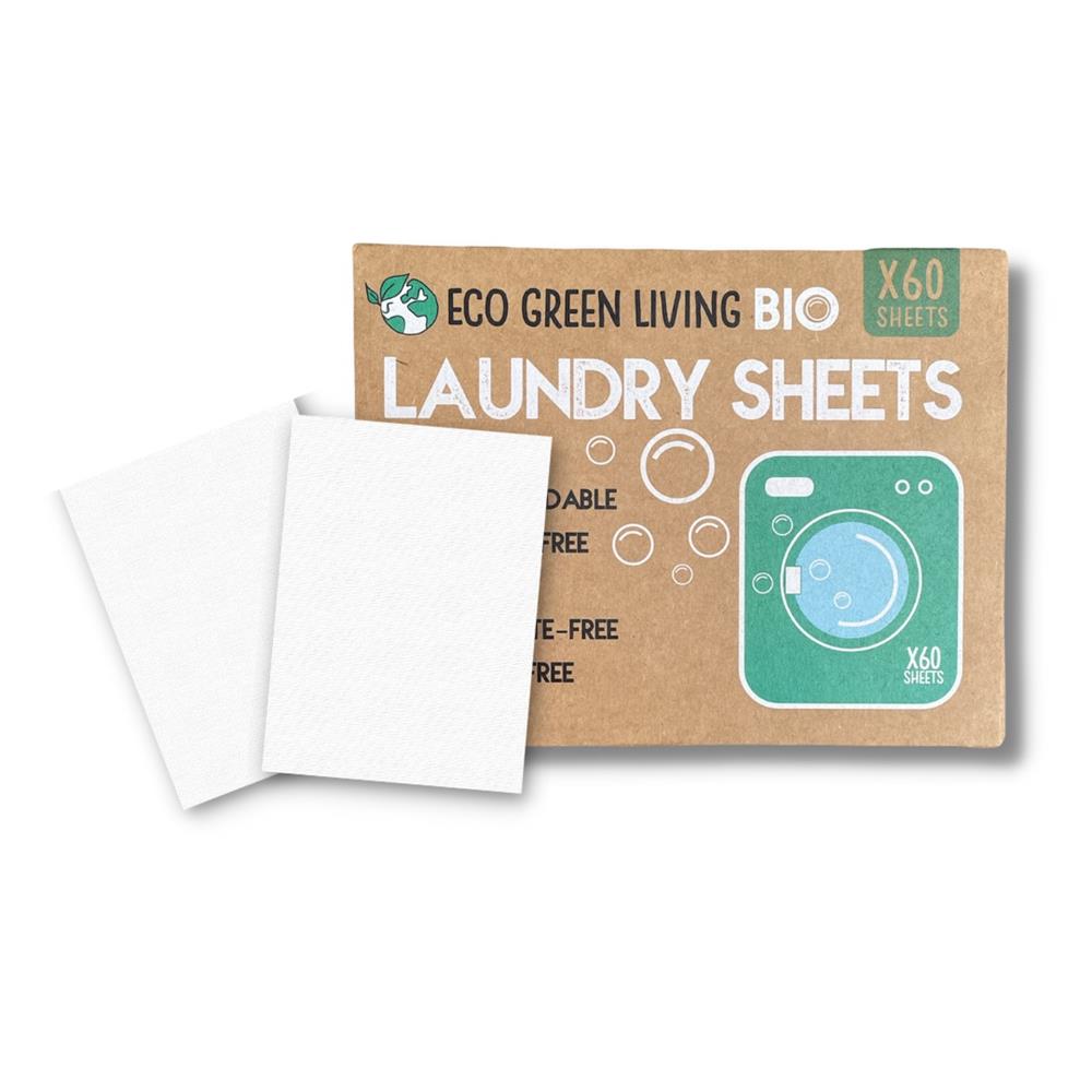 Laundry Detergent Sheets x 60 (Fragrance-Free) Eco Green Living