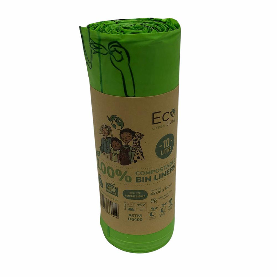 Eco Green Living Certified Compostable 10L Caddy Bags