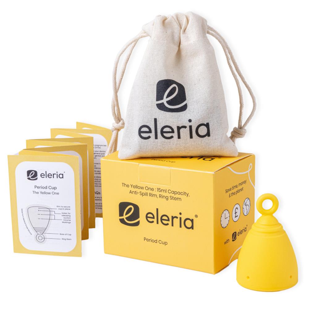 Eleria Yellow Period Cup 20ml medical grade silicone