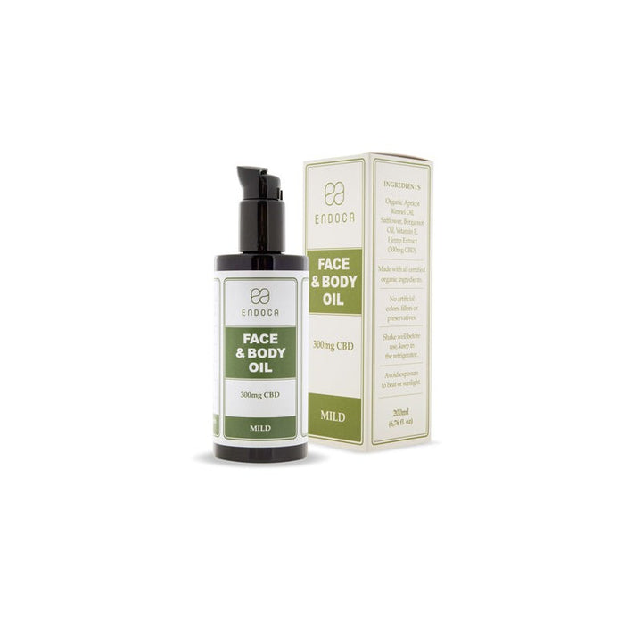 Endoca 300mg CBD Face & Body Oil - 200ml