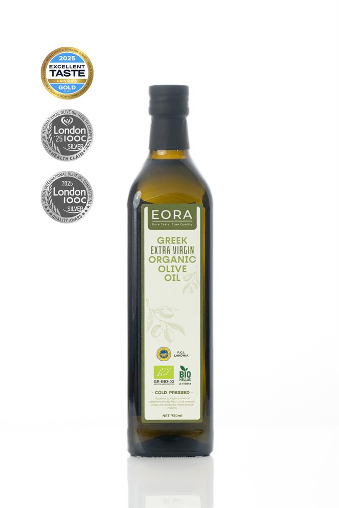 EORA Greek Organic Extra Virgin Olive Oil PGI Lakonia 750ml