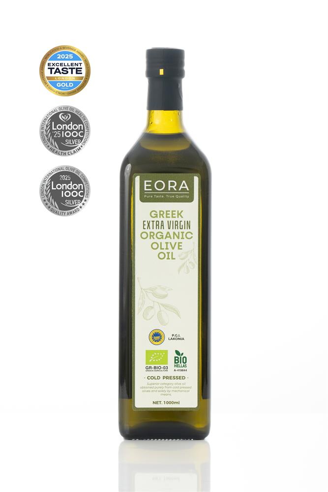 EORA Greek Organic Extra Virgin Olive Oil PGI Lakonia 1 Litre