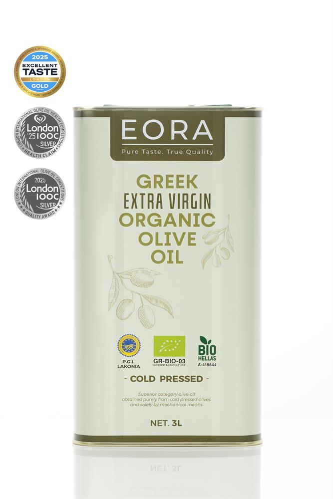 EORA Greek Extra Virgin Olive Oil PGI Lakonia 3 Litre