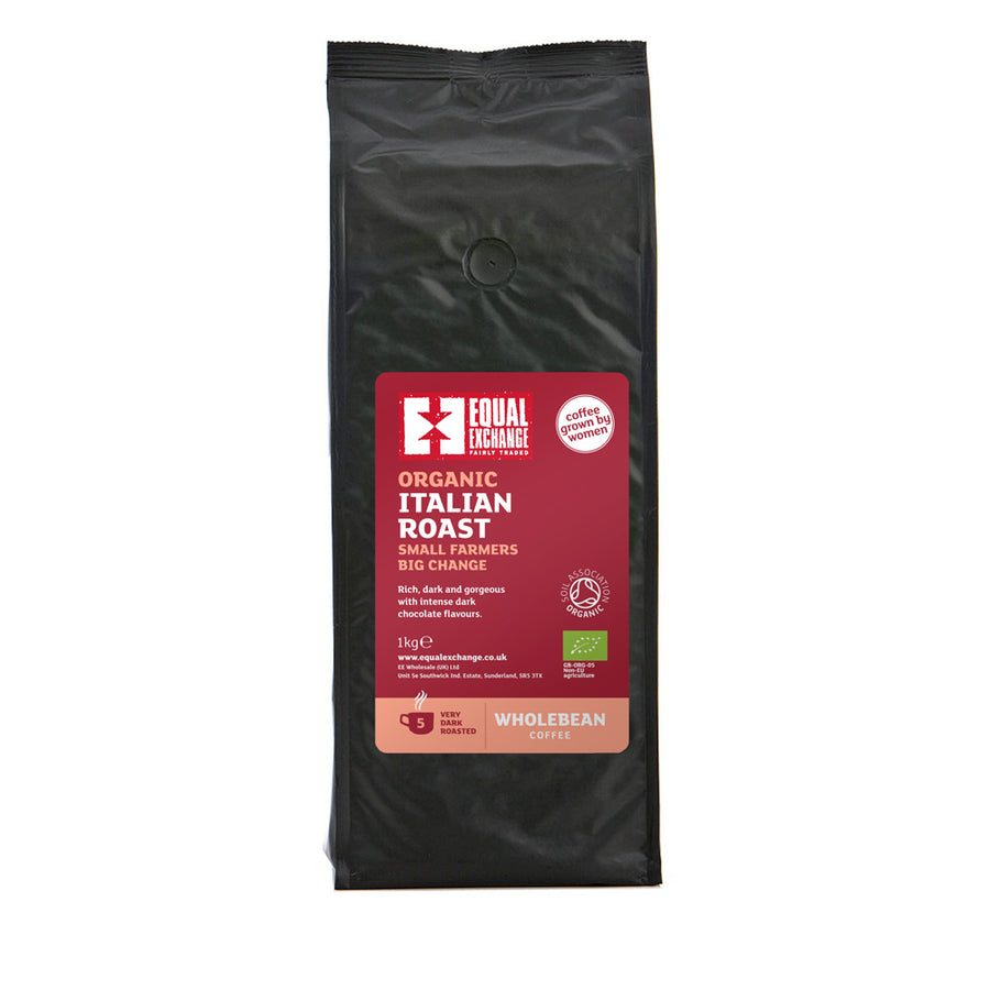 Organic Italian Roast Beans Coffee 1kg