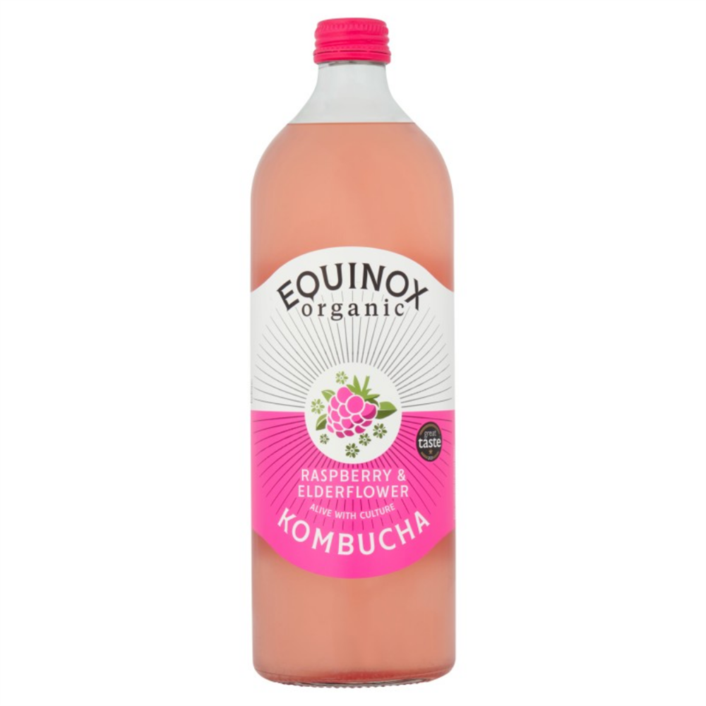 Equinox Organic Raspberry & Elderflower Kombucha 750ml
