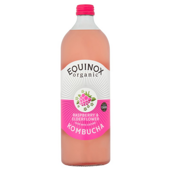 Equinox Organic Raspberry & Elderflower Kombucha 750ml