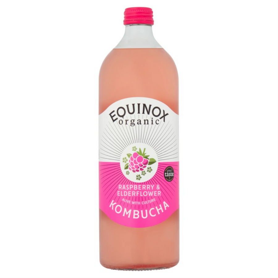 Equinox Organic Raspberry & Elderflower Kombucha 750ml