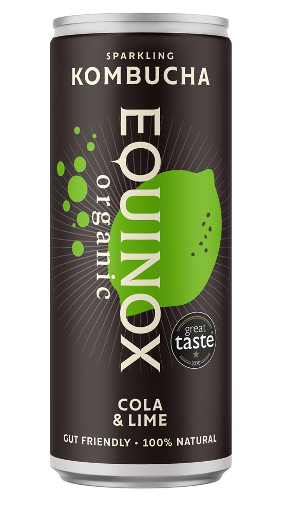 Organic Kombucha Soft Drink Cola & Lime 250ml Can