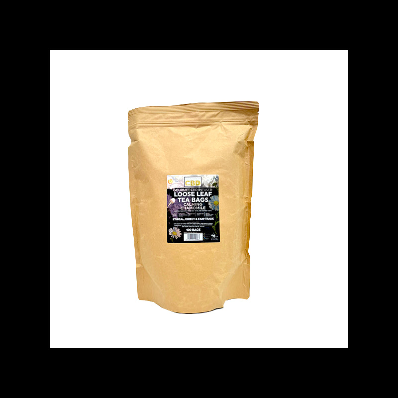 Equilibrium CBD 340mg Tea Chamomile Catering Pack - 100 Biodegradable Pyramid Tea Bags