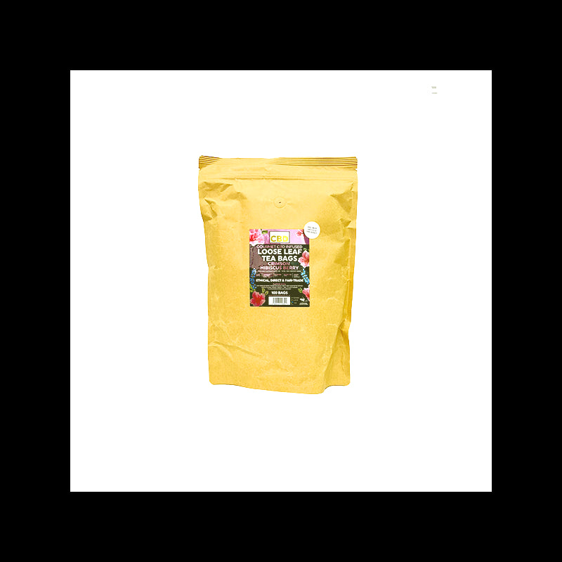Equilibrium CBD 340mg Tea Crimson Hibiscus & Berry Catering Pack - 100 Biodegradable Pyramid Tea Bags