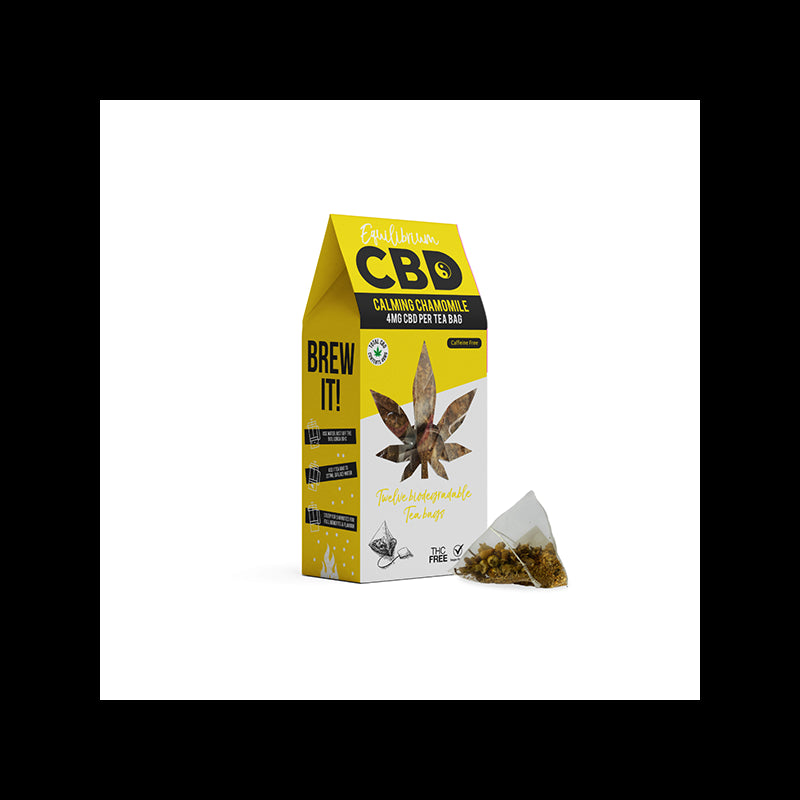 Equilibrium CBD 48mg Full Spectrum Chamomile Tea Bags  Box of 12