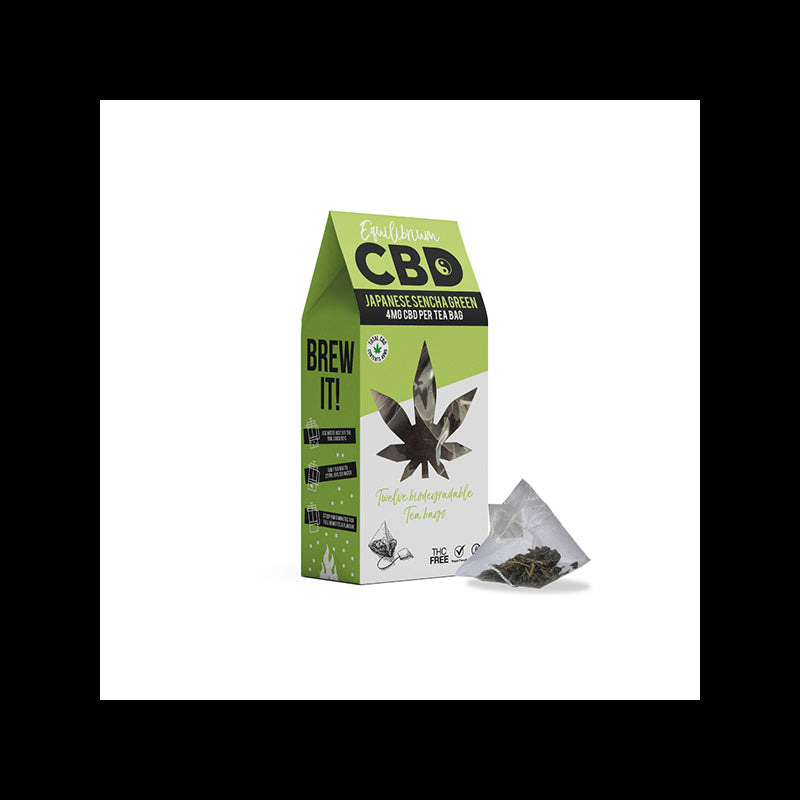 Equilibrium CBD 48mg Full Spectrum Japanese Sencha Tea Bags Box of 12