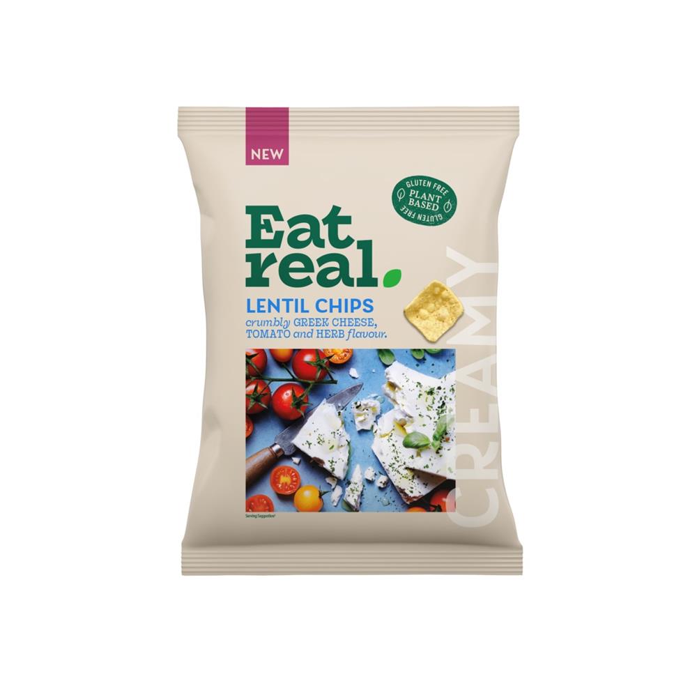Eat Real Lentil Chips Greek Cheese Tomato & Herb 95g