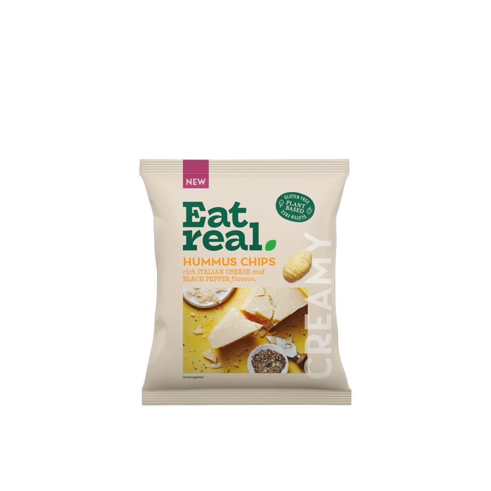 Eat Real Hummus Chips Italian Cheese & Black Pepper 45g