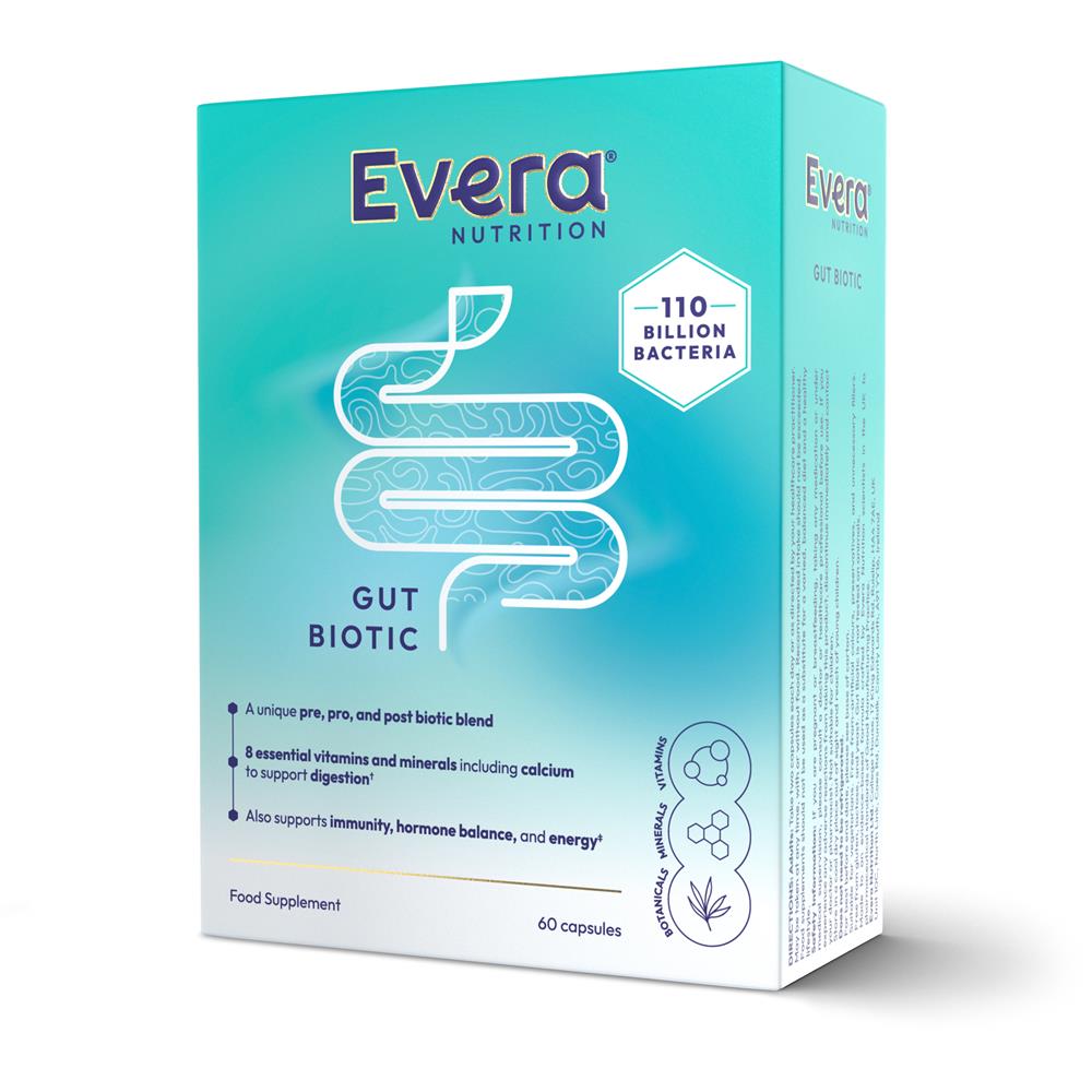 Evera Nutrition Gut Biotic 60 Capsules Vegetarian Supplement