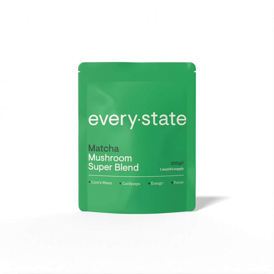 everystate Matcha + Mushroom Super Blend Pouch 200g