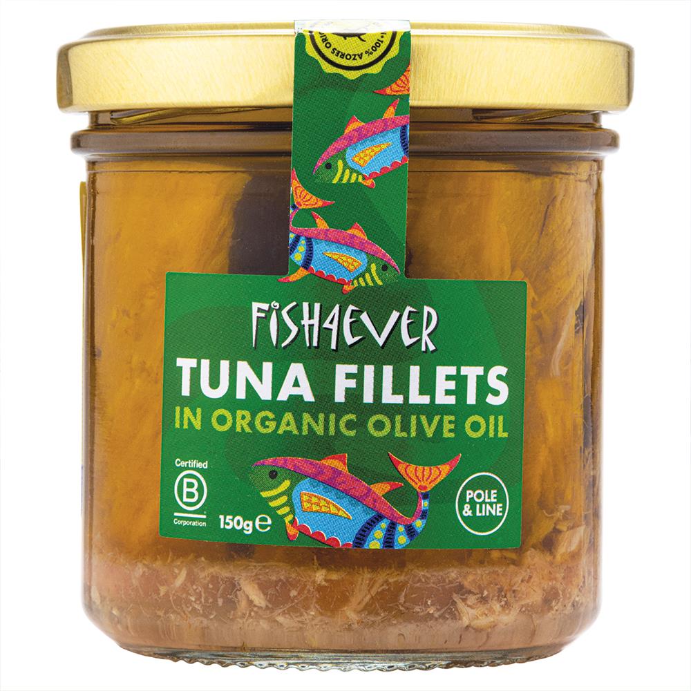 Azores Tuna Fillets in Organic Olive Oil (jar) 150g