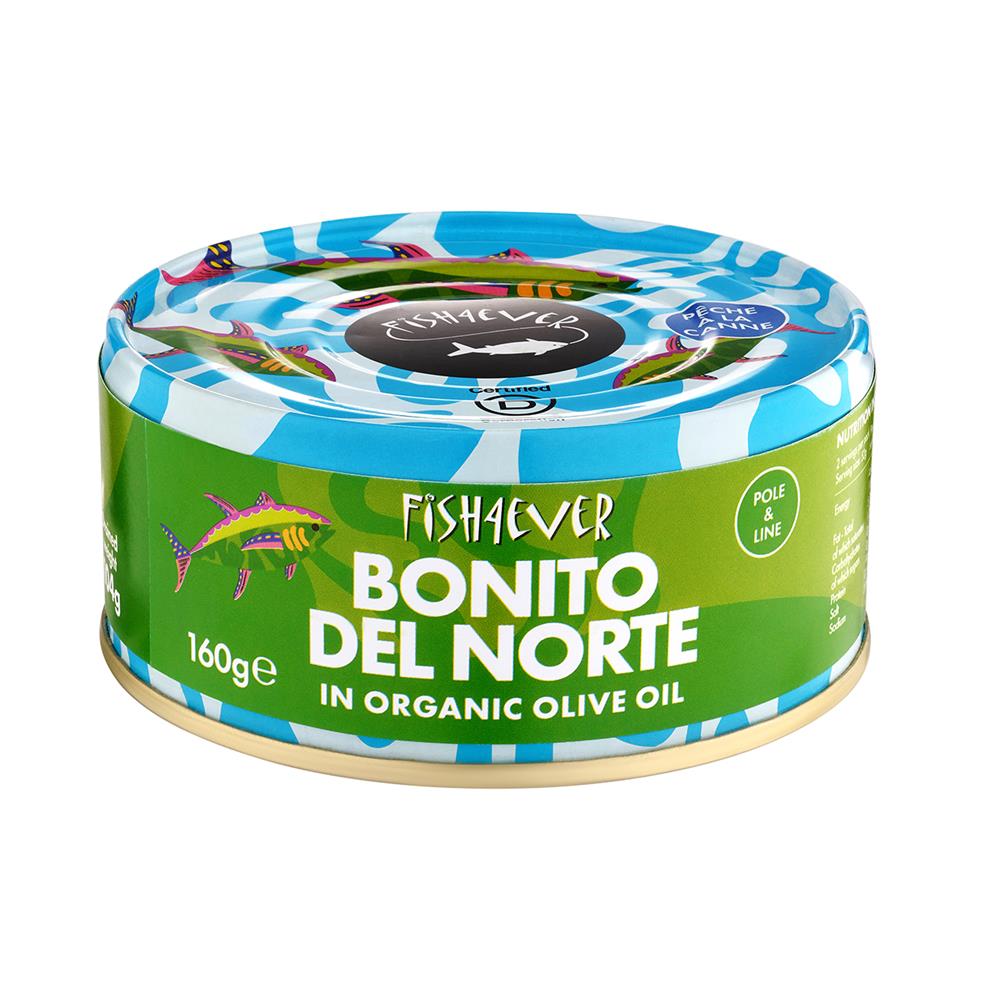 Fish4Ever Bonito del Norte White Tuna in Organic Olive Oil 160g