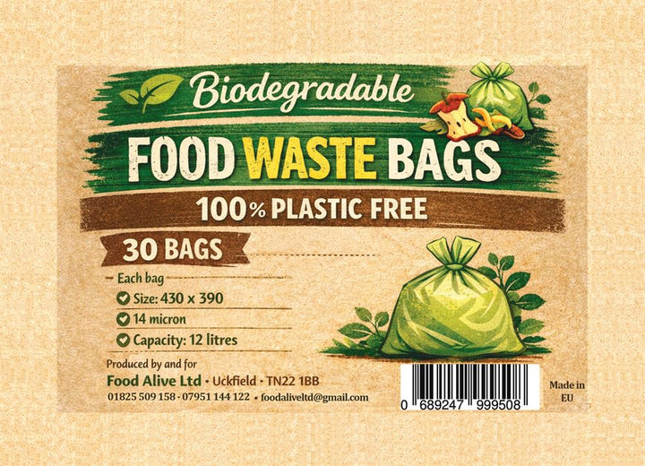 Biodegradable Food Waste Bag 12 litres 1 Roll