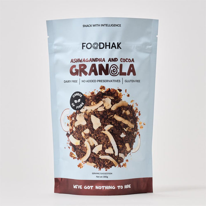 Foodhak Ashwagandha and Cocoa Granola 300g