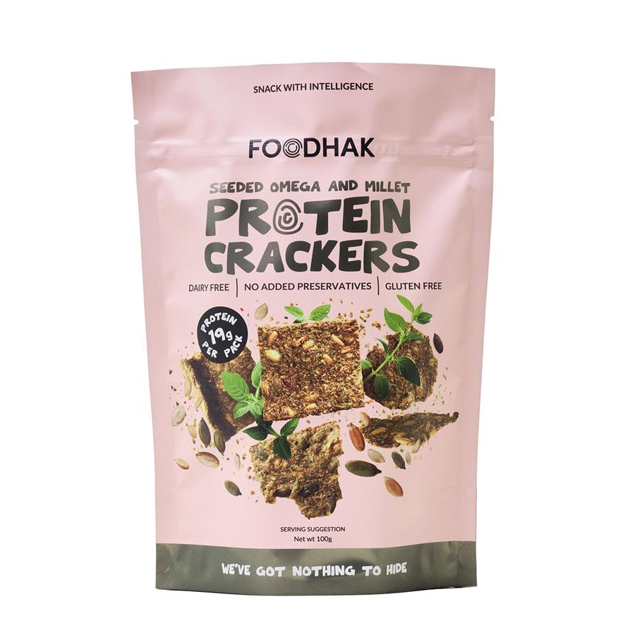 Foodhak Seeded Omega and Millet Crackers 100g