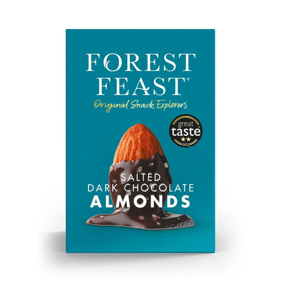 Forest Feast Salted Dark Chocolate Almonds Gift Cube 140g