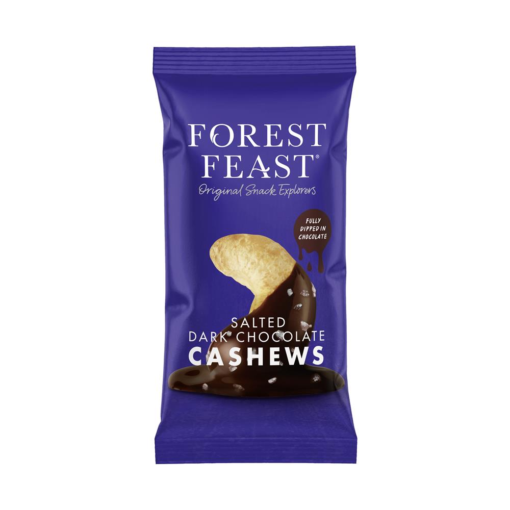 Forest Feast Salted Dark Chocolate Cashews 40g
