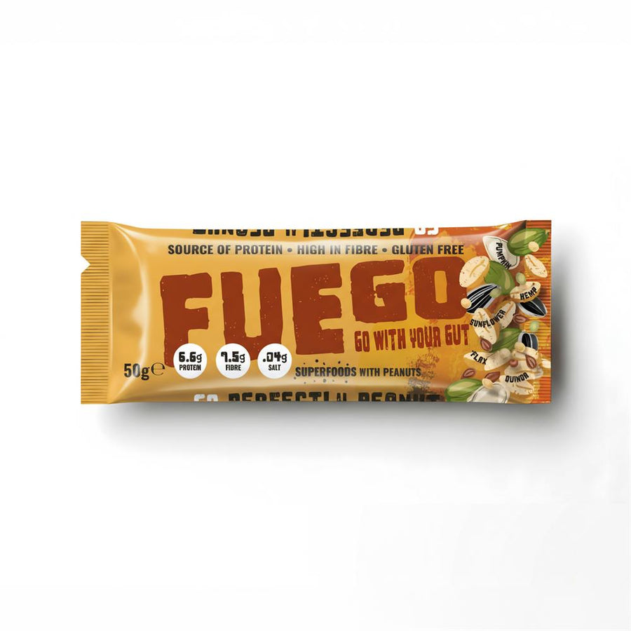 FUEGO Perfectly Peanut Gut Health Bar 50g