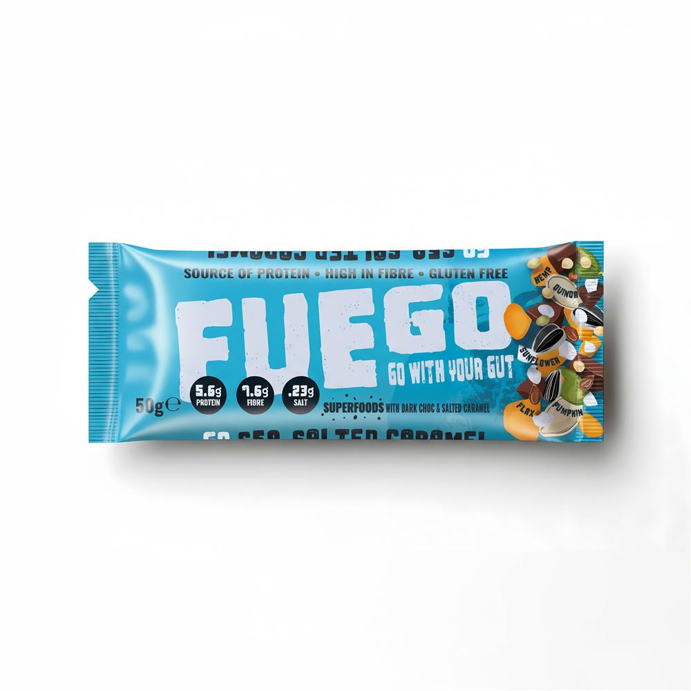 FUEGO Salted Caramel Gut Health Bar 50g