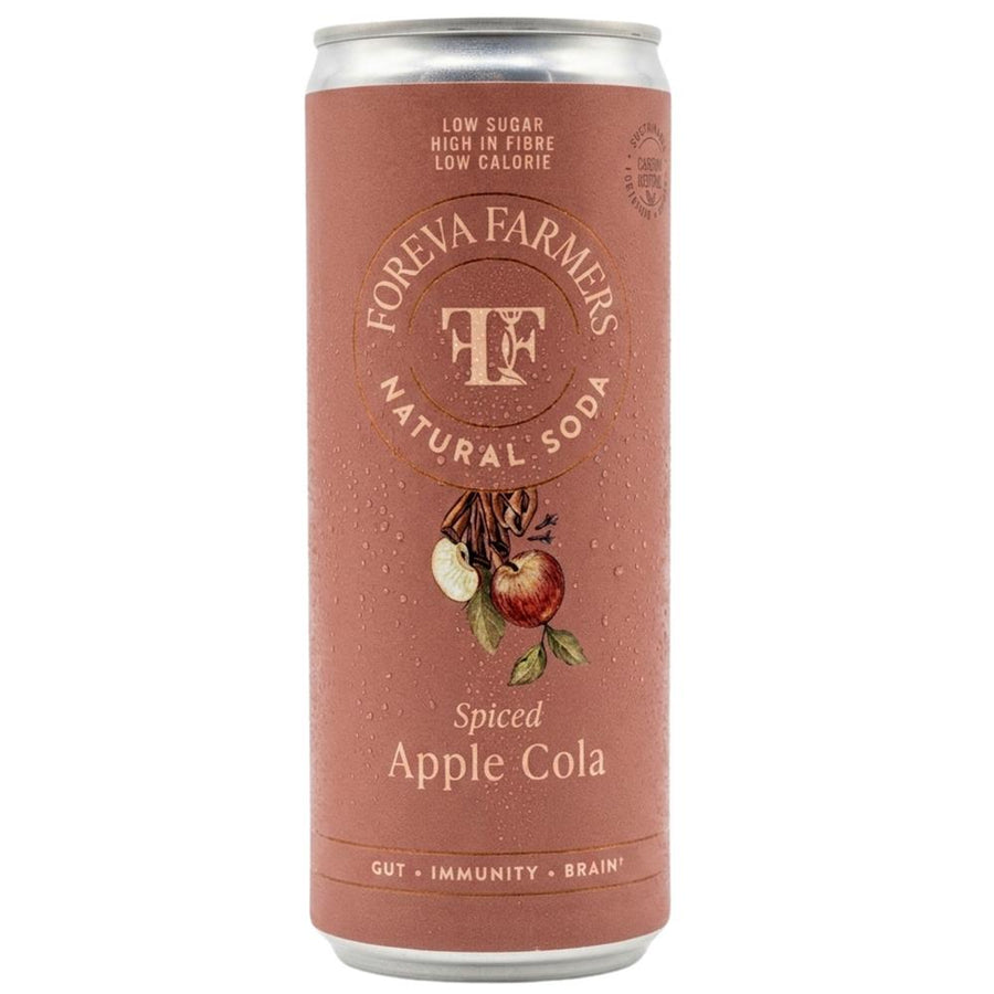 FOREVA FARMERS. SPICED APPLE COLA PREBIOTIC SODA. 250ML.