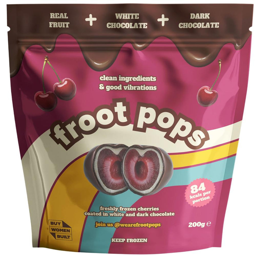 Froot Pops Frozen Cherries in White & Dark Chocolate 200g