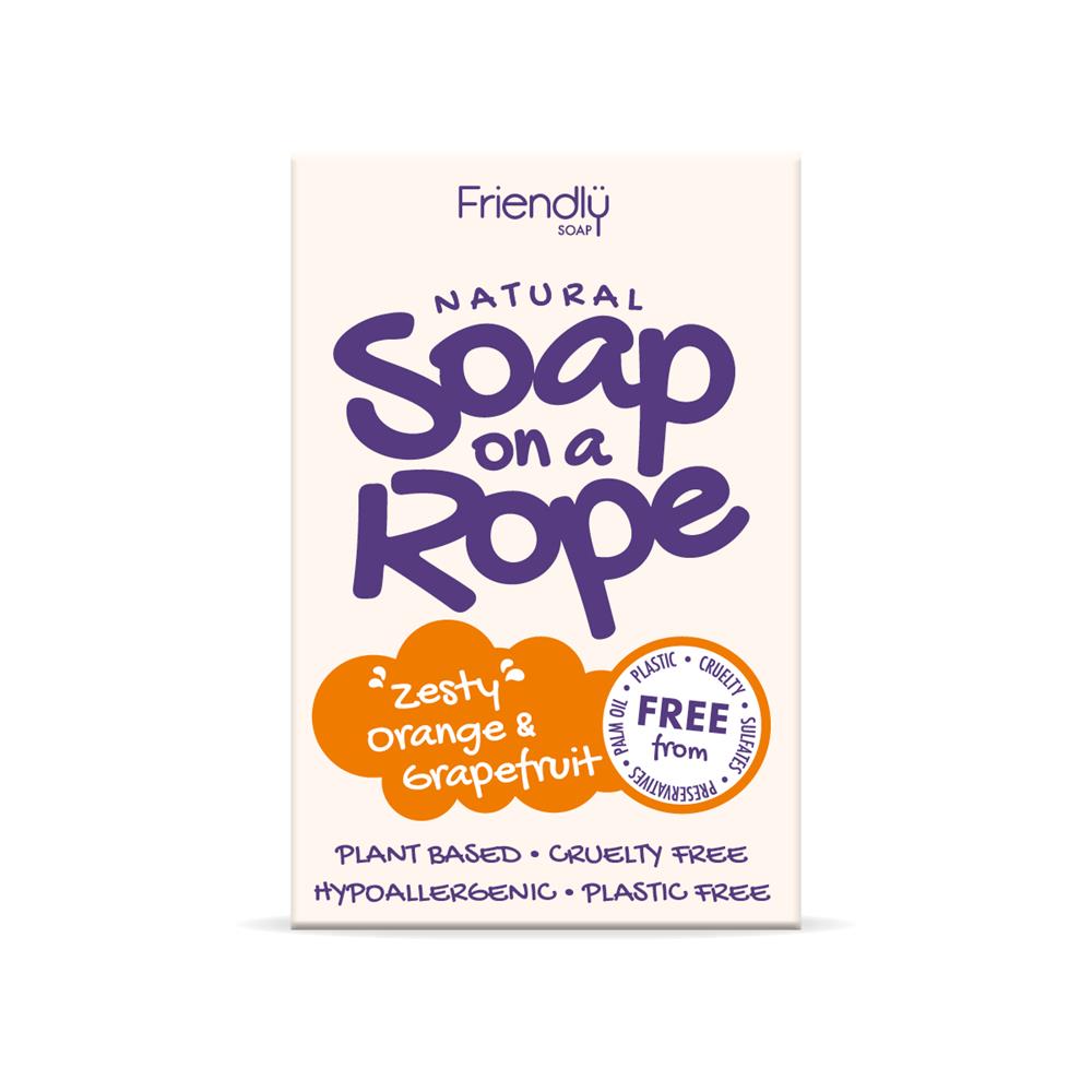 Orange & Grapefruit - Natural Soap On  A Rope 125g