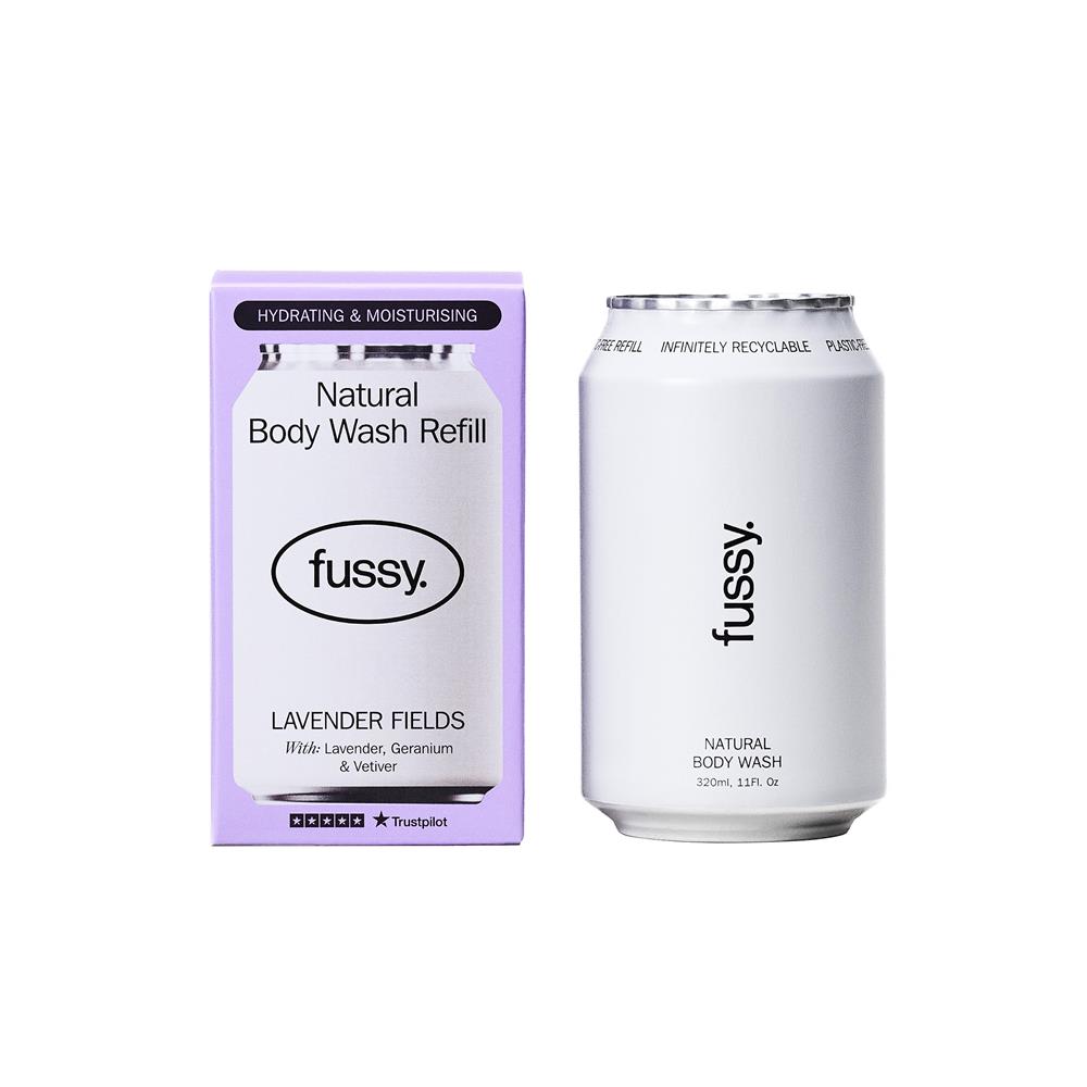 Fussy Natural Body Wash Refill Lavender Fields 320ml