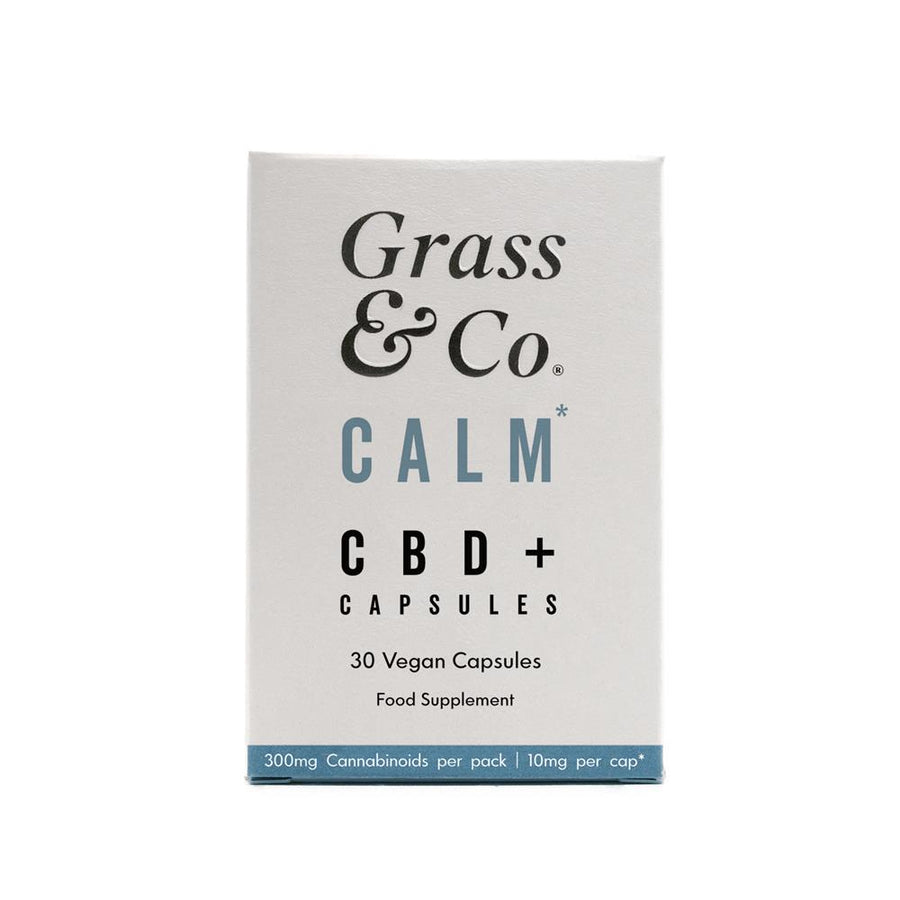 Grass & Co. CALM 300mg CBD+ with Ashwagandha 30 Vegan Capsules