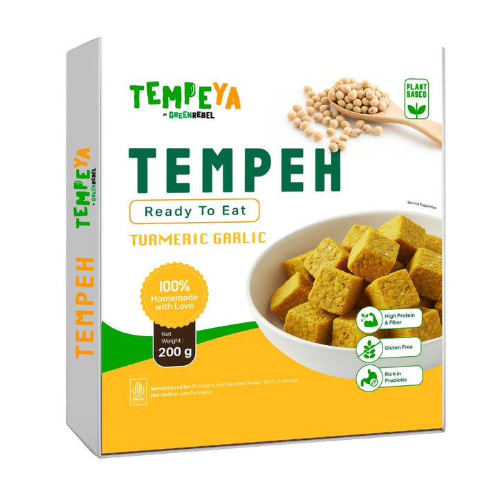 Plant-based Turmeric Garlic Tempeh Ready to Eat 200g