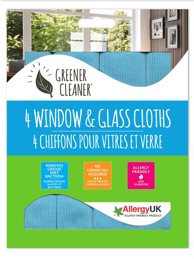 Window & Class Cloth (4 Pack Cloths)