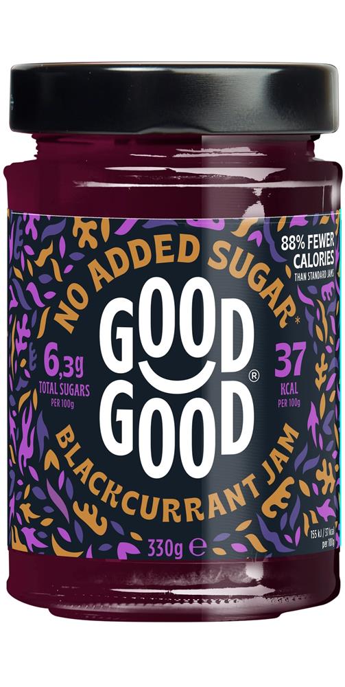 GOOD GOOD Blackcurrant Jam 330g - No Added Sugar