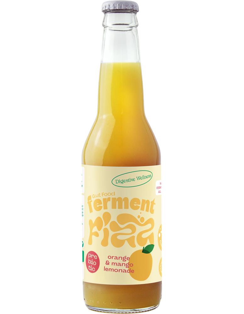 Ferment Fizz Orange Mango Fermented Prebiotic Lemonade 330ml